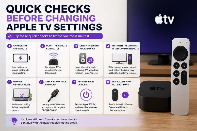 Quick Checks Before Changing Apple TV Settings