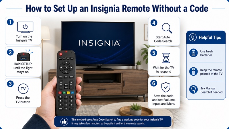 How to Set Up an Insignia Remote Without a Code