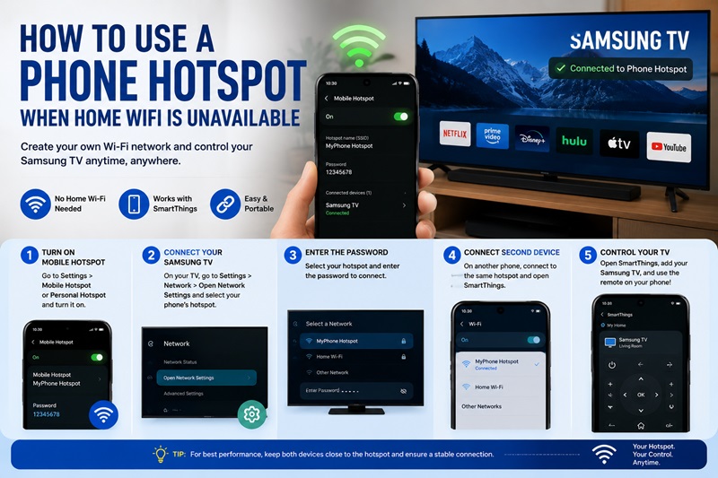 How to Use a Phone Hotspot When Home WiFi Is Unavailable