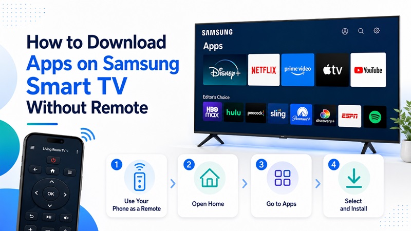 How to Download Apps on Samsung Smart TV Without Remote