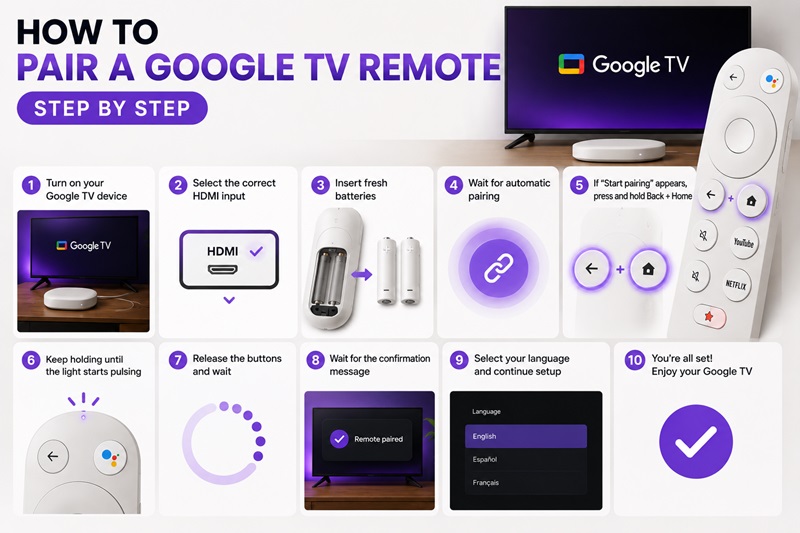 How to Pair a Google TV Remote Step by Step