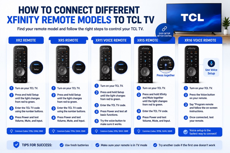How to Pair Xfinity Remote to TCL TV