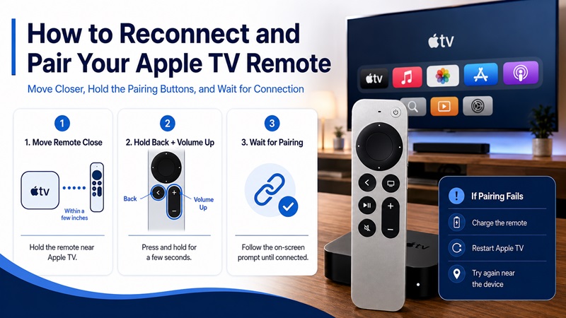 How to Reconnect and Pair Your Apple TV Remote