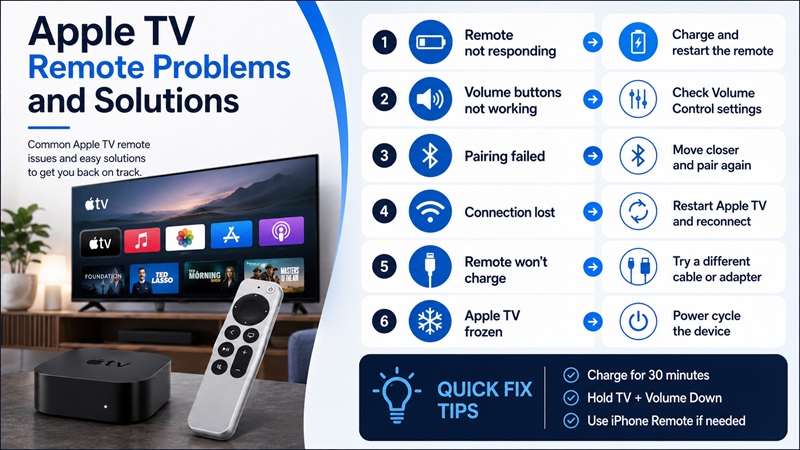 Apple TV Remote Problems and Solutions