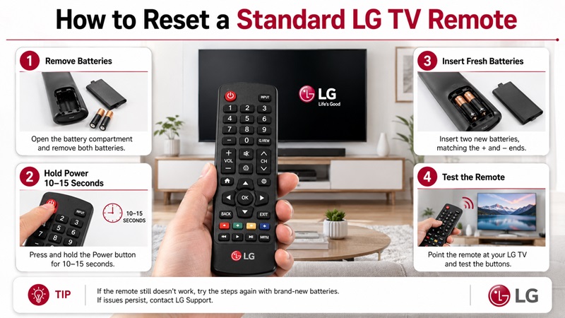 How to Reset a Standard LG TV Remote