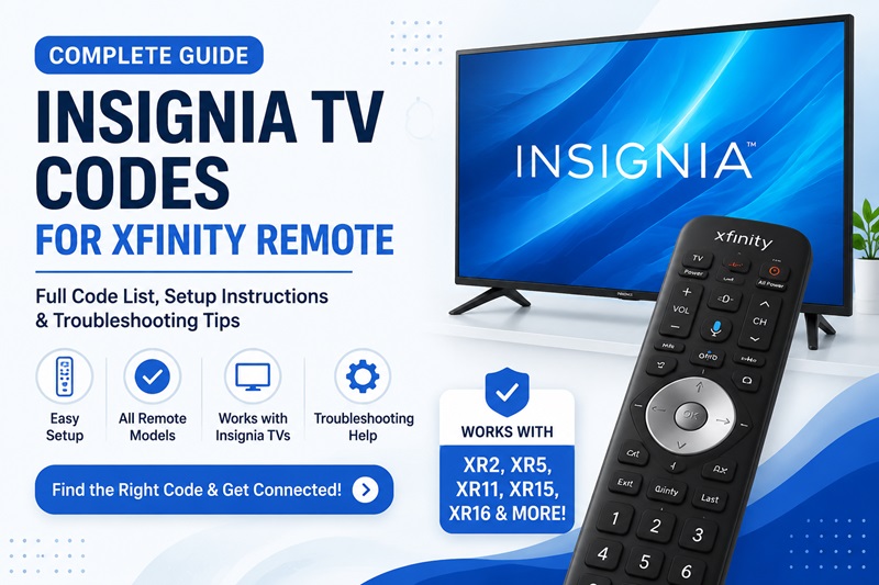 Insignia TV Codes for Xfinity Remote