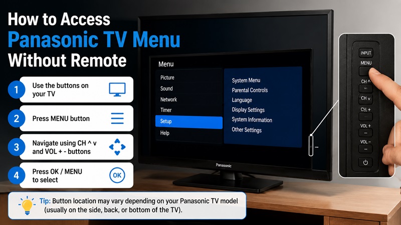 Panasonic TV Factory Reset Without Remote