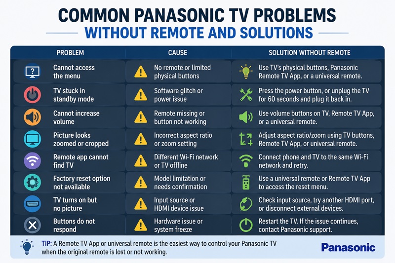 Panasonic TV Factory Reset Without Remote