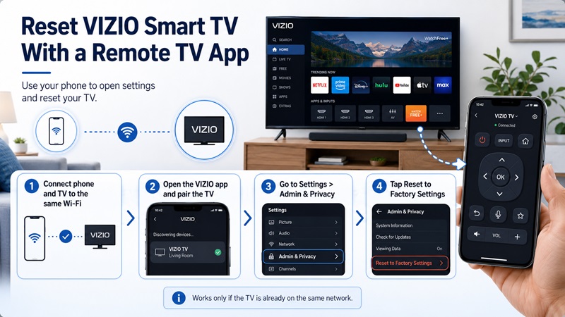Reset VIZIO Smart TV With a Remote TV App