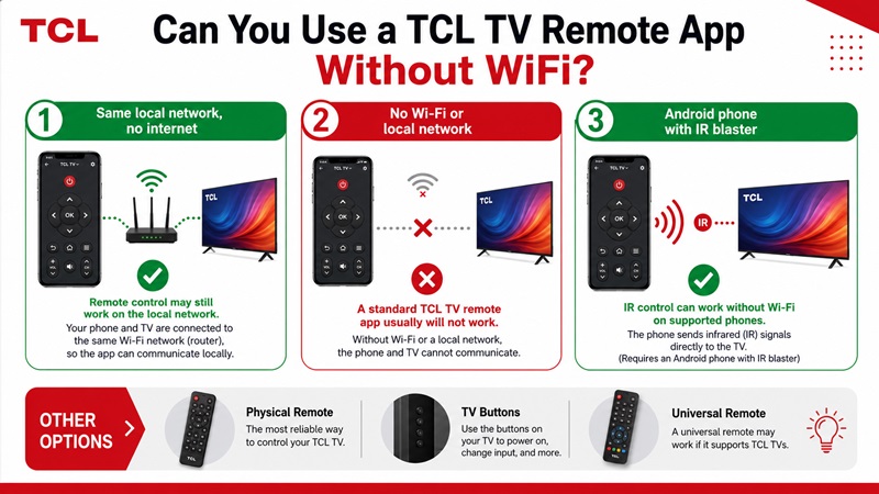 Can You Use a TCL TV Remote App Without Wi-Fi?