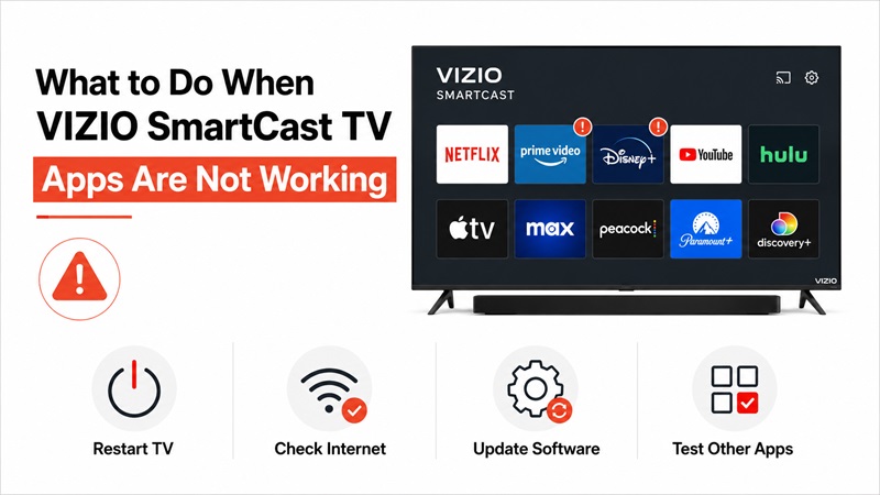 What to Do When VIZIO SmartCast TV Apps Are Not Working