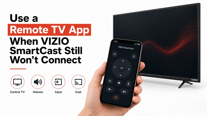 Use a Remote TV App When VIZIO SmartCast Still Won’t Connect