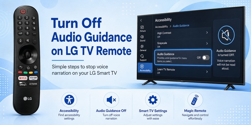 Turn Off Audio Guidance on LG TV Remote