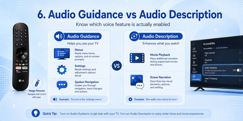 Turn Off Audio Guidance on LG TV Remote