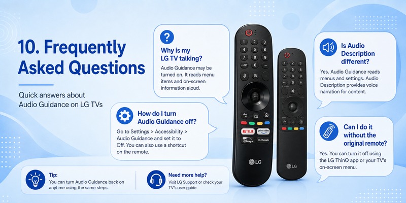 Turn Off Audio Guidance on LG TV Remote