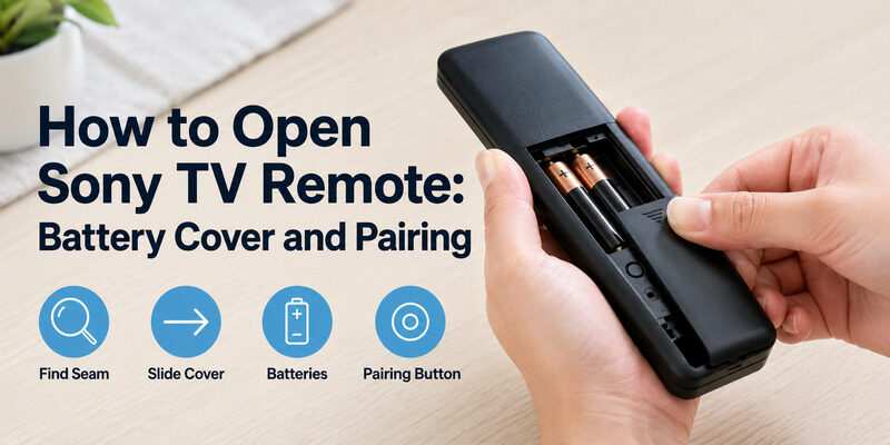 How to Open Sony TV Remote: Battery Cover and Pairing