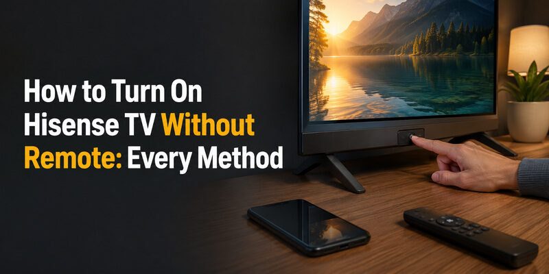 How to Turn On Hisense TV Without Remote: Every Method