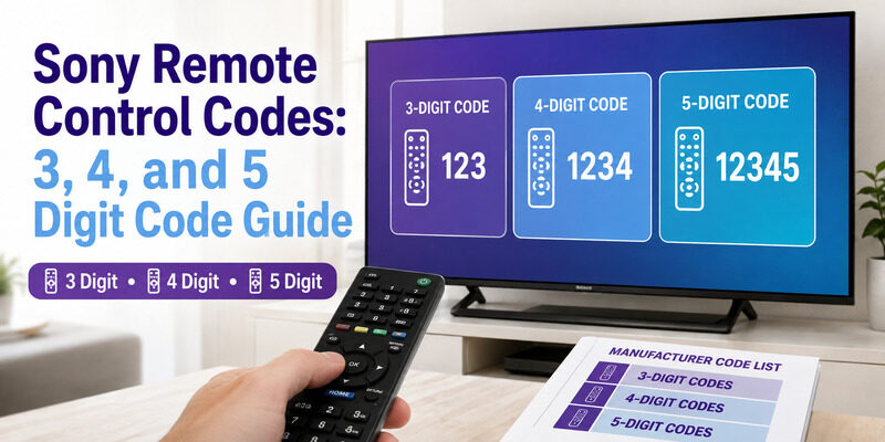 Sony Remote Control Codes: 3, 4, and 5 Digit Code Guide