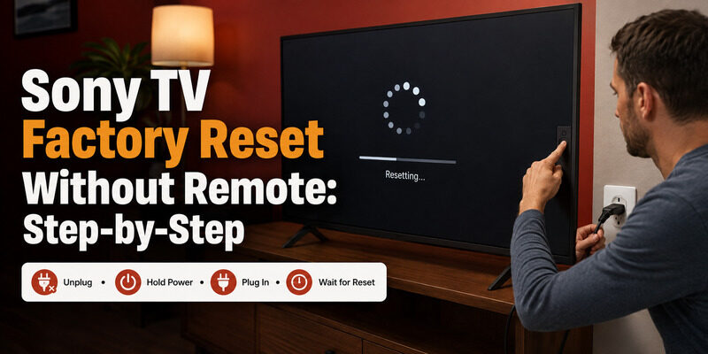 Sony TV Factory Reset Without Remote: Step-by-Step