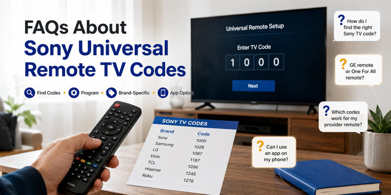 Sony Universal Remote TV Codes: Full Programming Guide