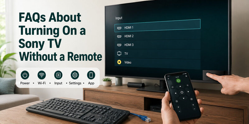 How to Turn On a Sony TV Without a Remote: Full Guide