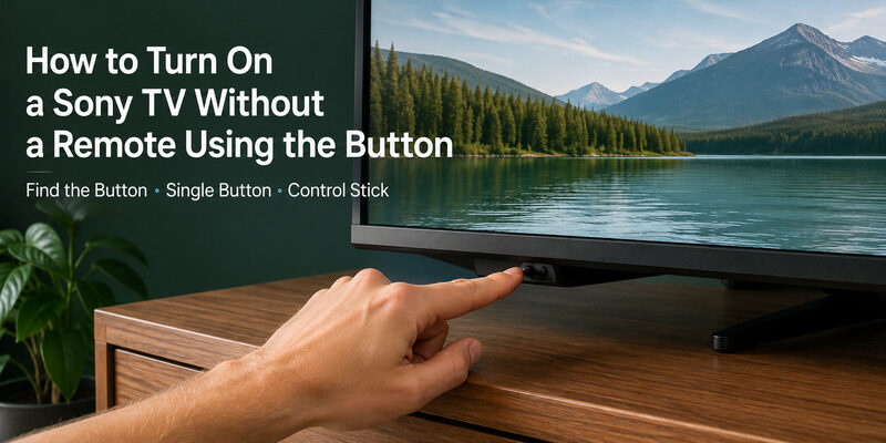 How to Turn On a Sony TV Without a Remote: Full Guide