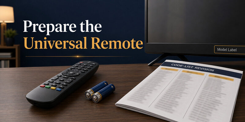 Setting Remote TV Universal Controls: A Practical Programming Workflow