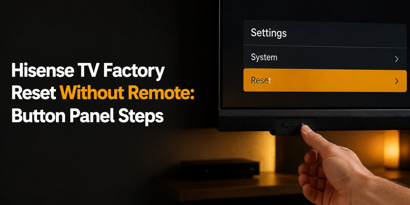 Hisense TV Factory Reset Without Remote: Step-by-Step