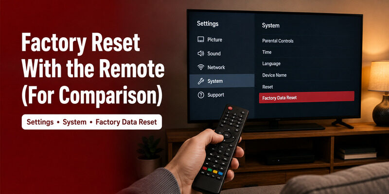 Sony TV Factory Reset Without Remote: Step-by-Step