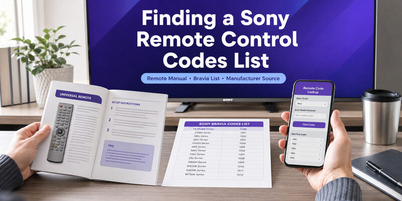 Sony Remote Control Codes: 3, 4, and 5 Digit Code Guide