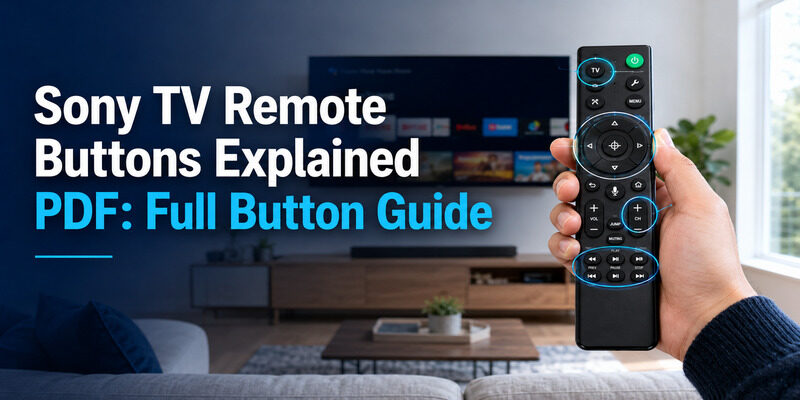 Sony TV Remote Buttons Explained PDF: Full Button Guide