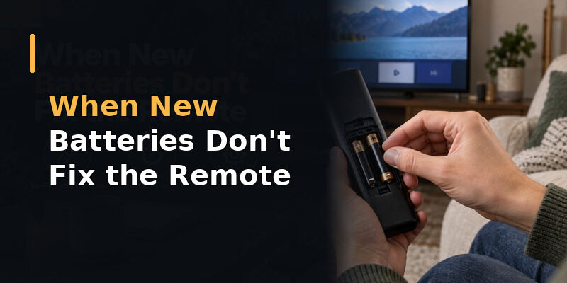 Battery size by remote • How to replace • Changing without a cover • When new batteries fail
