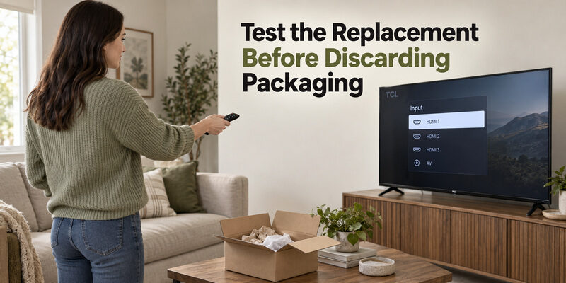 Test the Replacement Before Discarding Packaging